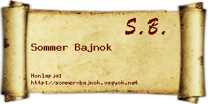 Sommer Bajnok névjegykártya